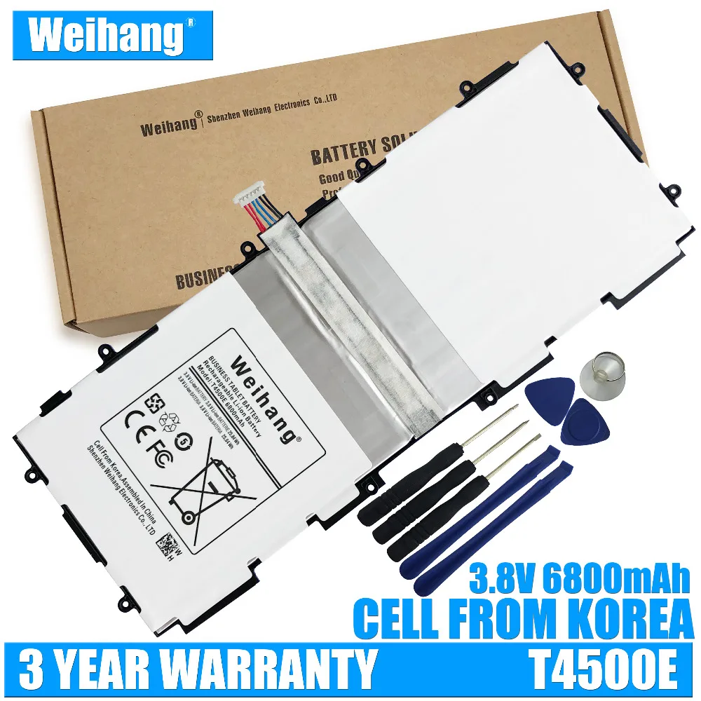 Корея батарея Weihang T4500E T4500U T4500C настольная для Samsung Galaxy Tab 3 10 1 фонарь P5200 P5220 P5213 |