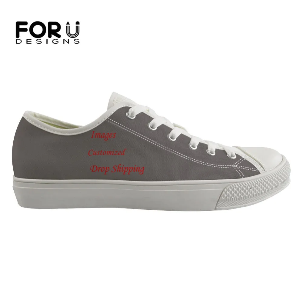 

FORUDESIGNS Flats Men Shoes Casual Sneakers Spring Custom Images or Logo Fashion Men's Low Top Vulcanized Canvas Shoes Comfort