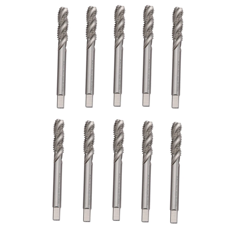 Buy 10Pcs Spiral Groove Machine Hands Taps M8 HSS