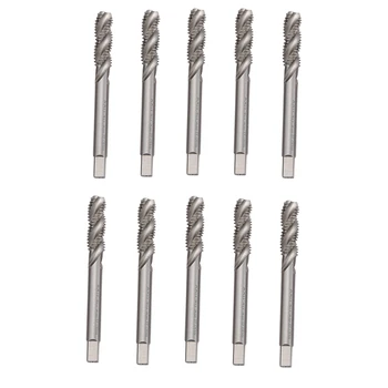 

10Pcs Spiral Groove Machine Hands Taps M8 HSS Spiral Pointed Taps Metric Tapping Screw Thread Forming Tap Hand Tools