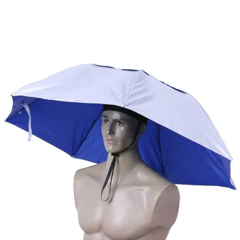 Foldable Head Umbrella Hat Anti-Rain Anti-UV Outdoor Fishing Caps Portable Travel Hiking Beach Fishing Tackle pesca Rain Gear