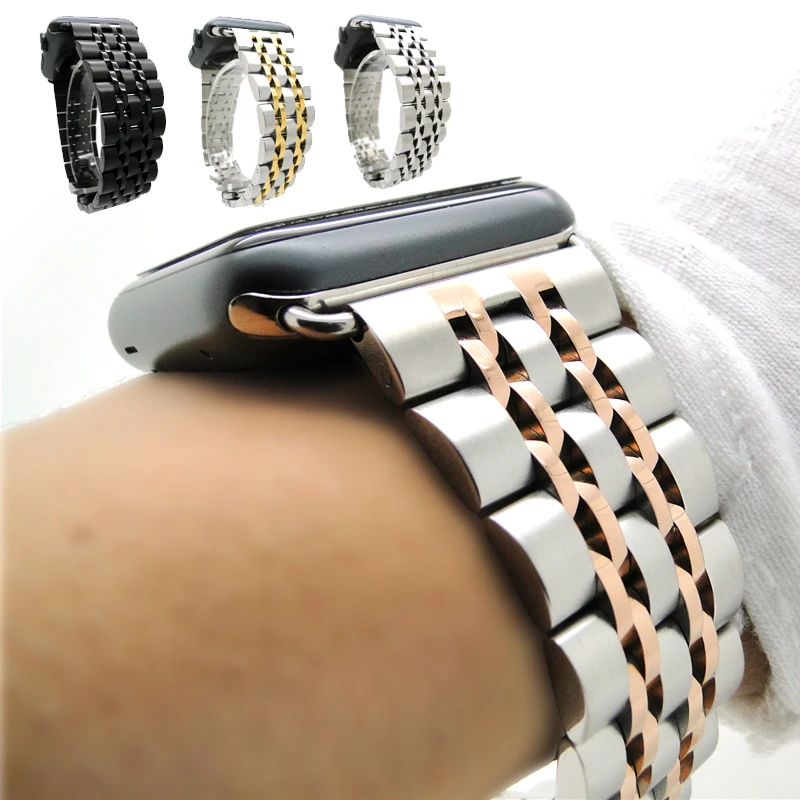 Высококачественный ремешок для часов из нержавеющей стали Apple Watch Series 3 2 1 38 мм 42