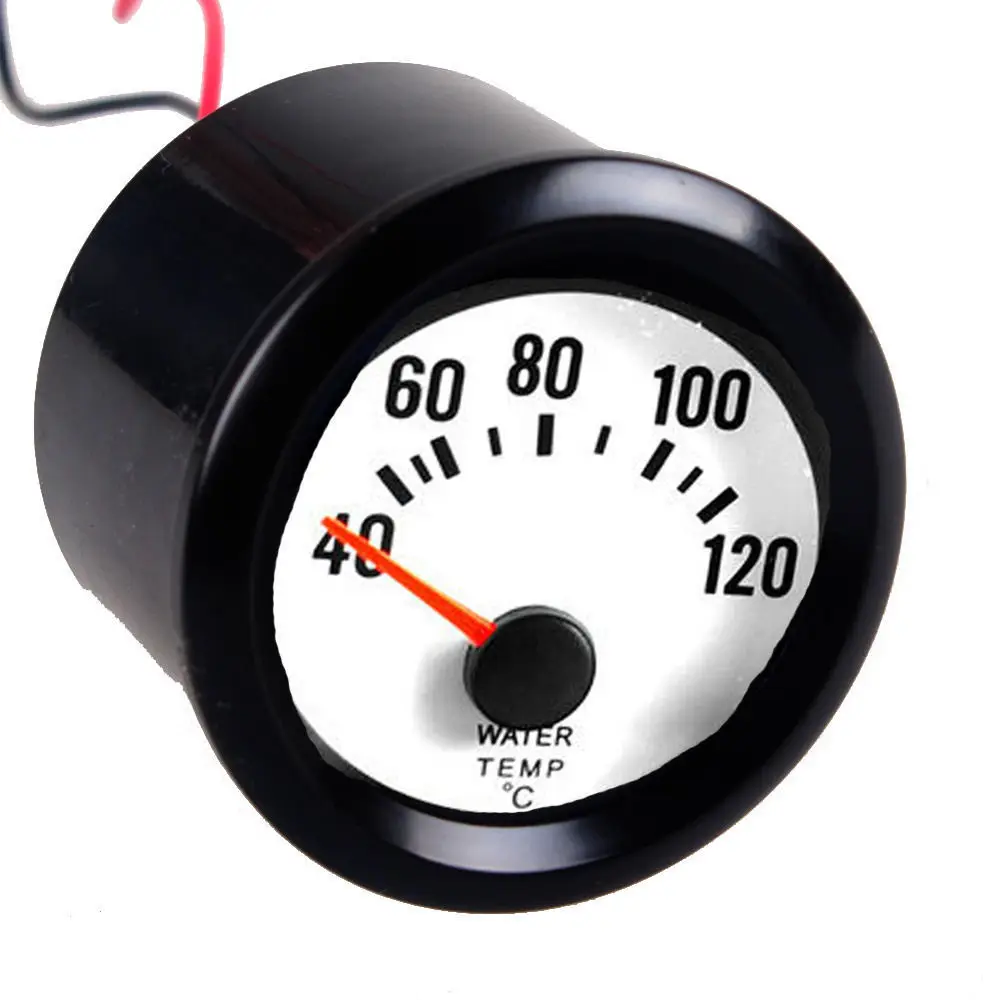 Free Shipping 2" 52mm Water Temperature Gauge Black Shell 40120