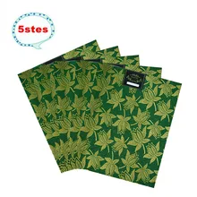 Нигерийская Кружевная повязка на голову экспресс-Транспорт повязка на голову в африканском стиле 2 шт./компл. 5 компл./лот Высокое качество Нигерия зеленый SL-1434