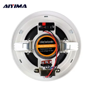

AIYIMA 1Pcs Audio Portable Speaker Ultra-thin 3-6W Constant Pressure Ceiling Speakers With Pure Copper Transformer