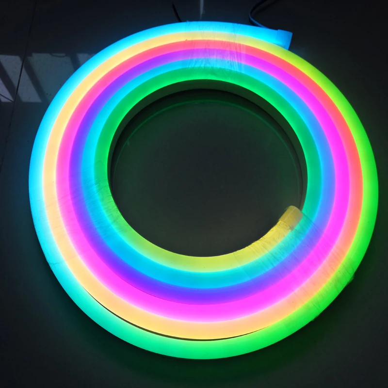 

free shipping,with led digital controller 10W/M DC12V SMD 5050 full color pixel addressable led neon flex light Led Pixel Light