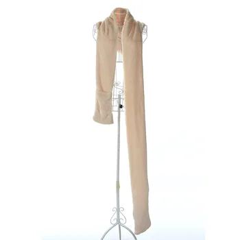 

Fashion Winter Warm Women Hoodie Gloves Pocket Earflap Hat Long Scarf Shawl Snood Wraps HSJ88