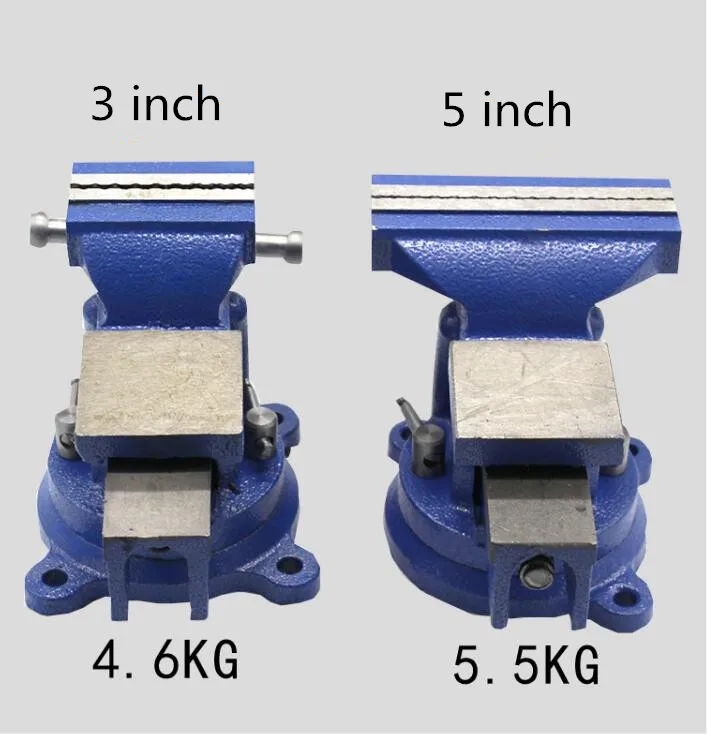 3 дюймов/5 дюймов Поворотный Светильник механический зажим-на стол тиски база чугунная столешница зажим пресс тиски с наковальней