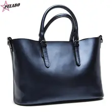PULABO Fashion Women Real Genuine Leather Causual Women Handbag Large Shoulder Bags Elegant Ladies Tote Sacthel Purse Bolsa 2016
