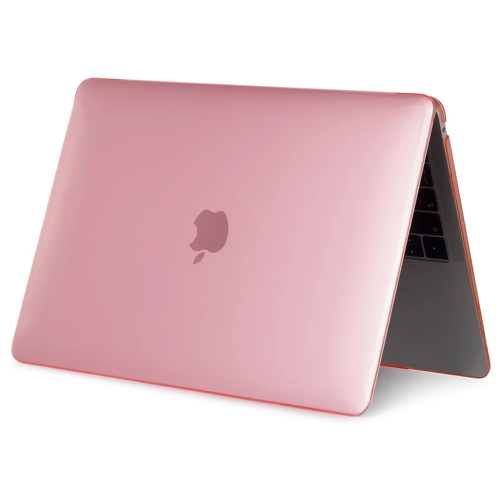 Прозрачный чехол с сенсорной панелью для Apple Macbook Air Pro retina 11 12 13 15 чехол для ноутбука для Mac 13 дюймов A2159 - Цвет: Crystal Pink
