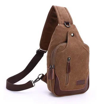 

032318 new hot man canvas chest bag male leisure messenger bag