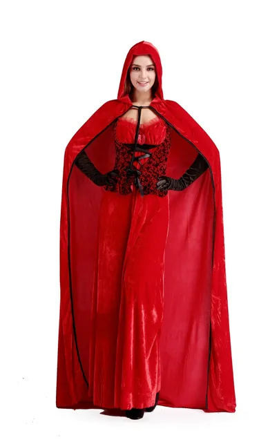 Europe And America Deluxe Gothic Red Little Red Riding Hood Robes Longue Sexie Ladies Fancy Long Europe And America Deluxe Gothic Red Little Red Riding Hood Robes Longue Sexie Ladies Fancy Long