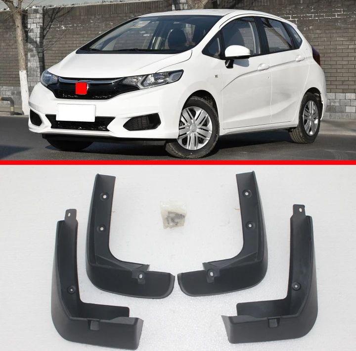 Комплект литых брызговиков для Honda Fit / Jazz 2018 2019 брызговики передние и задние