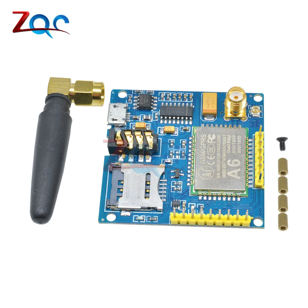 A6 GSM GPRS модуль ttl/RS232 серийный ядро макетная плата с антенной GPRS текст беспроводной передачи данных заменить SIM900