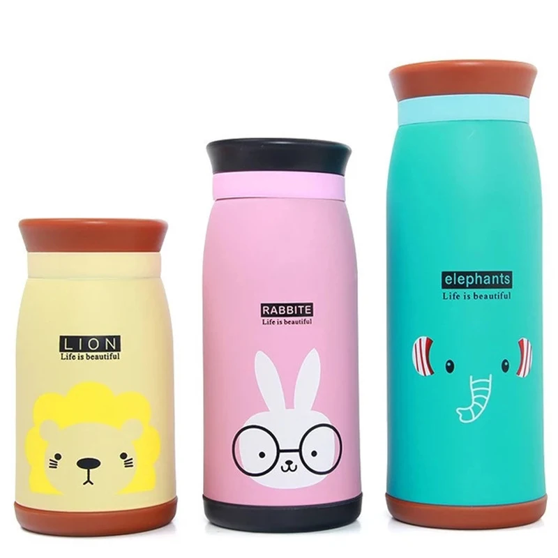 

260ML 350ML 500ML For Kids Children Cute Thermal Water Bottles New 1PC Cartoon Stainless Steel Vacuum