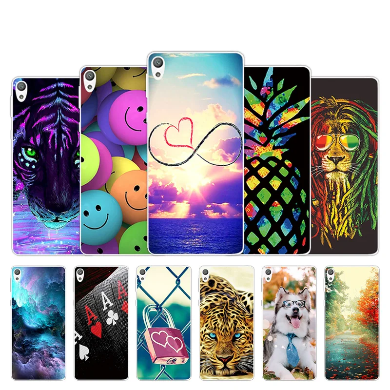 

Cover For Sony Xperia E5 Case Silicon for Sony E5 Smile Design Clear Soft TPU for Sony Xperia E5 F3311 F3313 Back Phone Coque