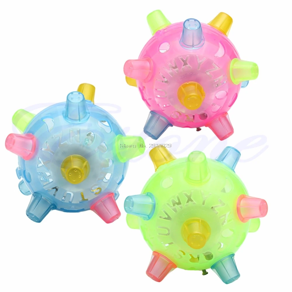 Jumping Joggle Flashing Light Up Bouncing Vibrating Sound Music Kid Toy