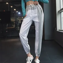 Женские спортивные штаны с высокой талией, штаны-шаровары для йоги, штаны для бега, тренировочные штаны, спортивные свободные штаны, спортивные штаны для тренажерного зала