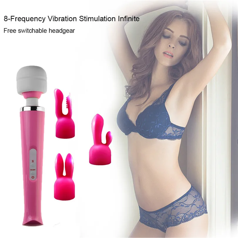 Large Vibrating Rod Female Massage Body Women-Dildo G Spot-Vibrator Vibrating Sex-Silicon Toy-Massager - 8 Frequency  (4)