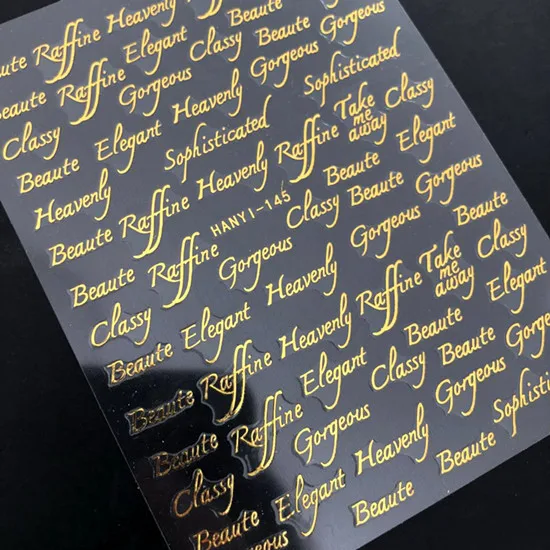 

Newest SOLONAIL designs-145 3d nail art sticker decal popular letter MAGICO nail art decal tools