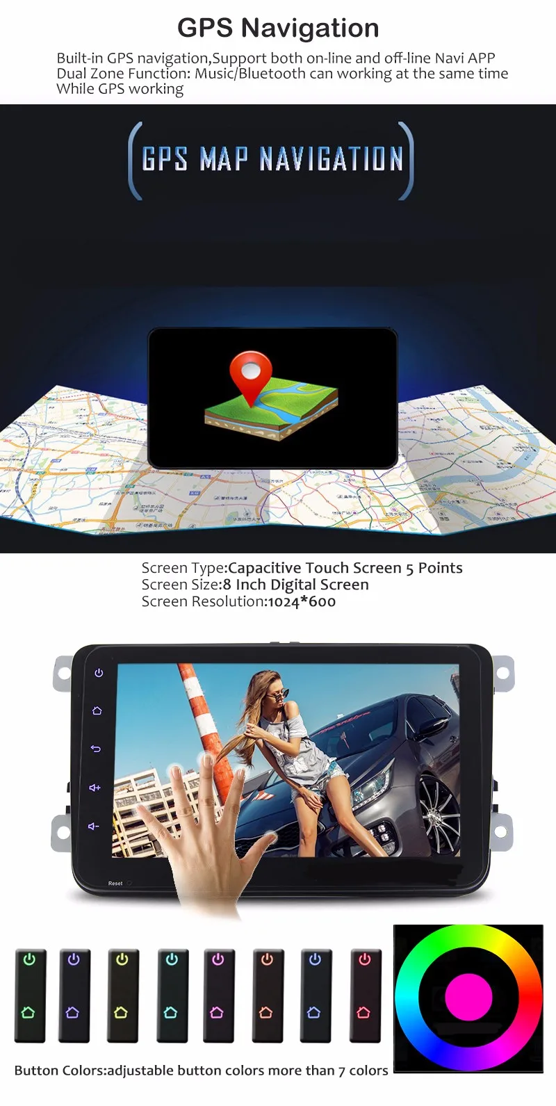 gps and colorful lights