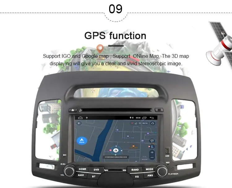 Cheap JDASTON 7 Inch Android 9.1 Car DVD Player For HYUNDAI ELANTRA 2007-2011 Multimedia GPS Navigation 2 Din Car Radio Audio Stereo 10