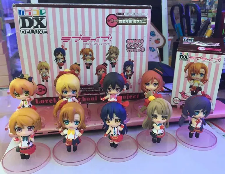 9 шт./компл. экшн фигурки из ПВХ Movic Love Live 6 см коллекционные игрушки высота см|action