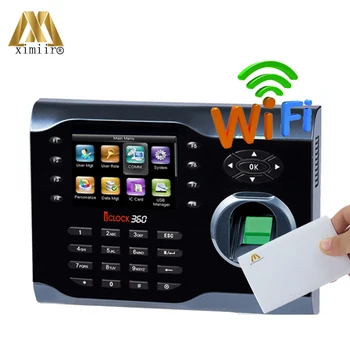 

High-Speed ZK Fingerprint Time Attendance Terminal Iclock360 With MF IC Card WIFI Function Fingerprint Time Clock System