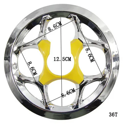 MTB 36 T/40 T/42 T/44 T/46 T/48 T/52 T пластиковая цепочка колеса цепочка на клапане защитное кольцо коленчатый набор универсальная защитная Кепка кривошипная зубная пластина - Цвет: 24