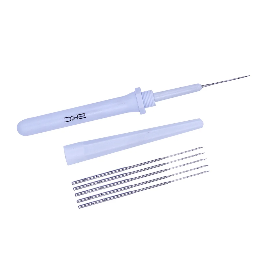 Wool Felt Needles Set With 5 Replaceable Needles Embroidery Craft Sewing Tools Single Felting Pen Set Felting Tools