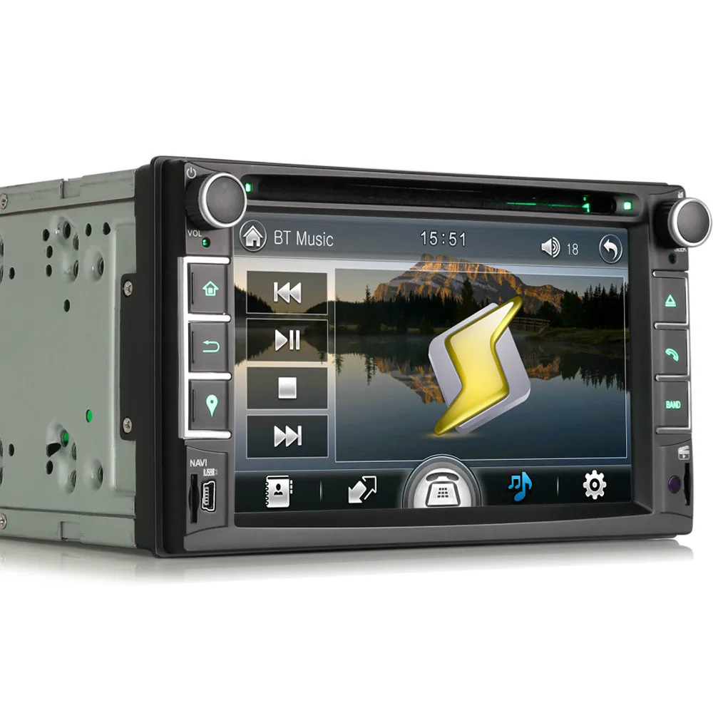 Cheap Eunavi Double 2 Din Universal Car DVD Player Radio Stereo Gps Navigation Head Unit USB CD Bluetooth In Dash 6.2