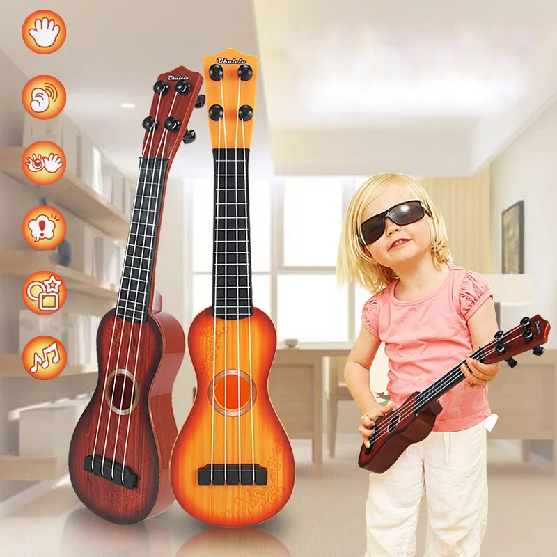 

Baby Children Simulation Musical Ukulele Small Guitar Toy Gift Color Random