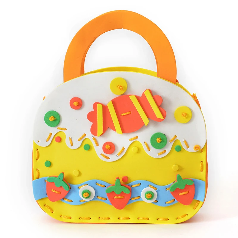 10 Style Hot Sale cheap EVA foam puzzles DIY Children Handmade Bags EVA Paste toys for