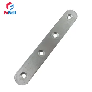 

6pcs 125mm x 19mm Straight Bracket 201 Stainless Steel 2.3mm Thickness Mending Repair Plate Connector Flat Bracket