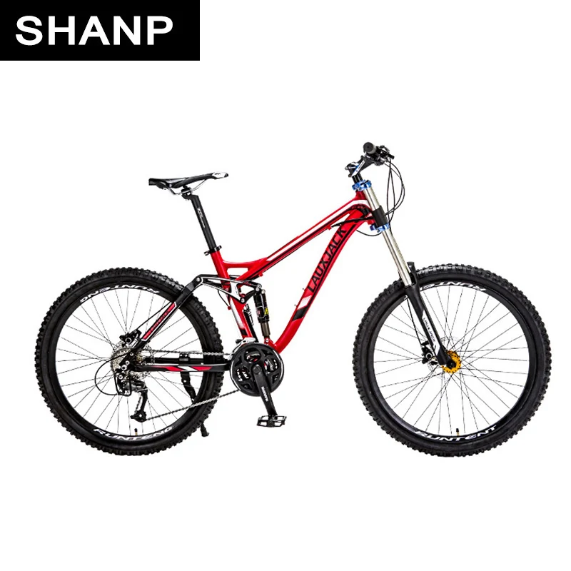 

LAUXJACK Mountain Bike Full Suspension Aluminum Frame 24/27 Speed Hydraulic/Mechanic Brake 26" Wheel