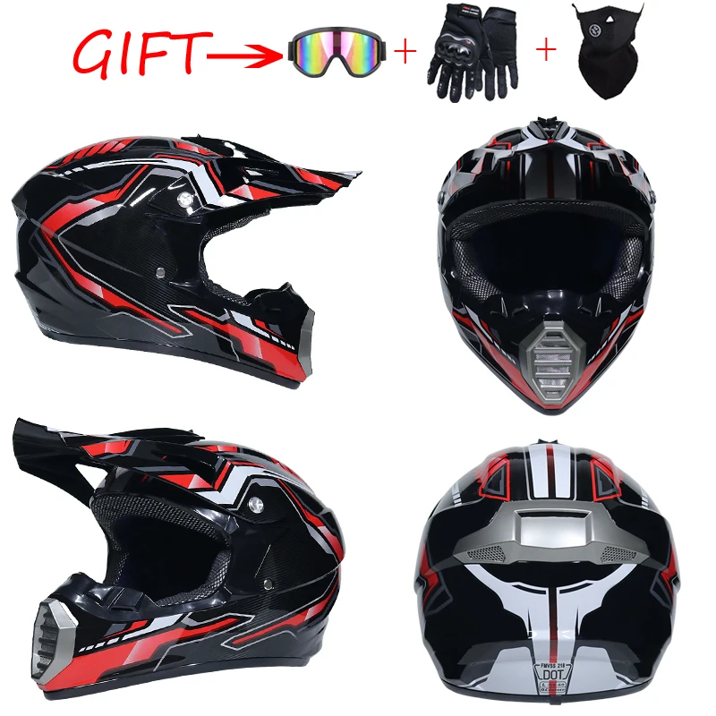 DOT Approved Lightweight Helmet Motorcycle Racing Bike Helmet Child ATV