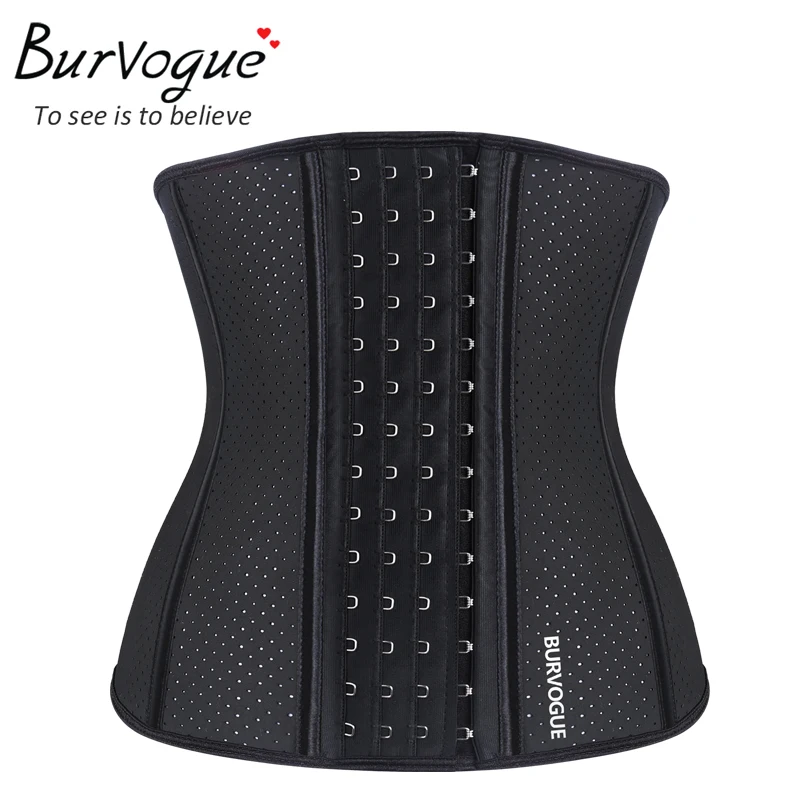 Breathable Hole Latex 9 Steel Boned Waist Training Corset