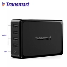 Tronsmart 5 портов USB PD зарядное устройство U5P быстрое зарядное устройство 60 Вт USB-C питания быстрое зарядное устройство для samsung Galaxy S9, S9 Plus, iphone x