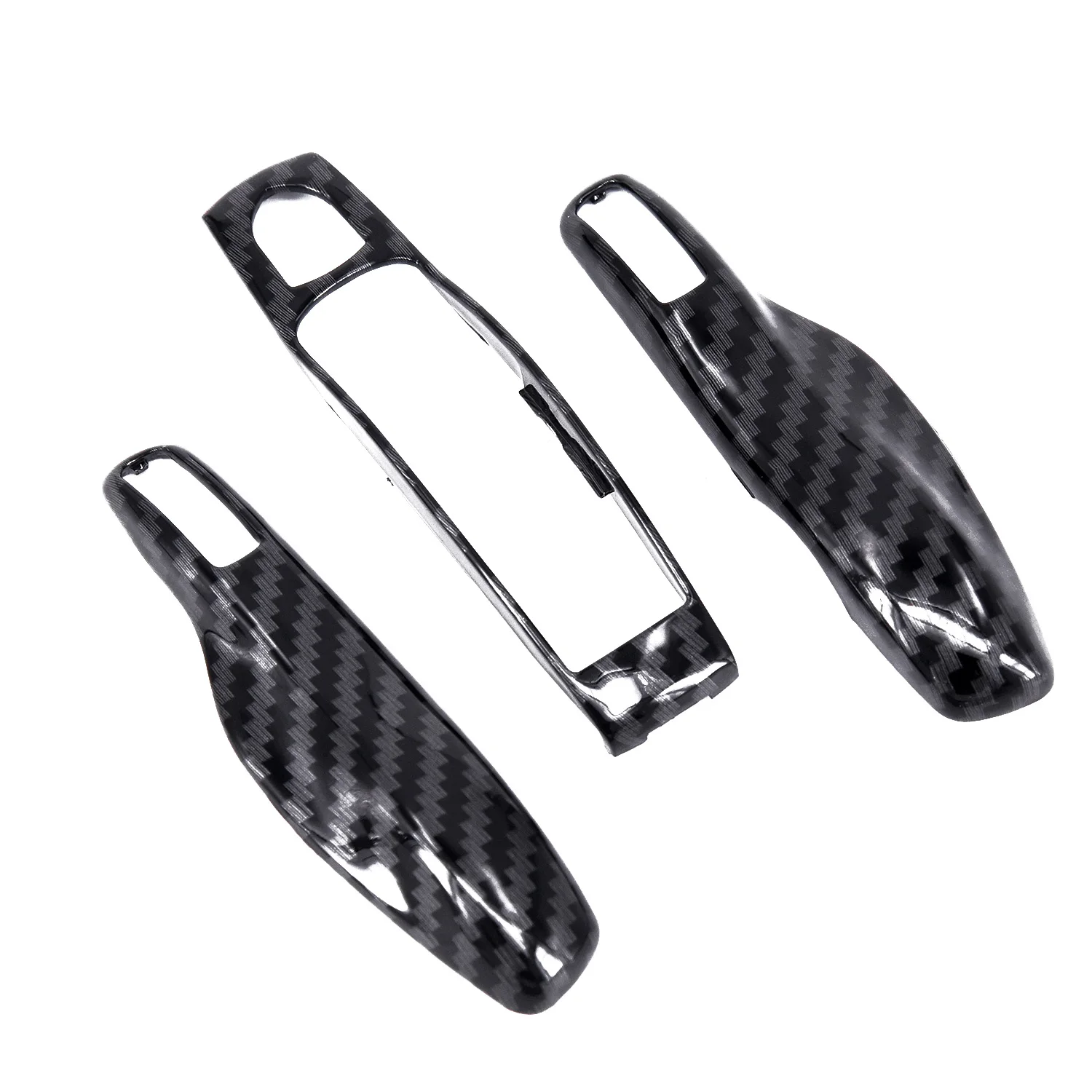 Чехол из углеродного волокна для автомобильных ключей, чехол Чехол для дистанционного ключа, пластиковый чехол, запасные части Cayenne Macan, аксессуары для автомобильных ключей