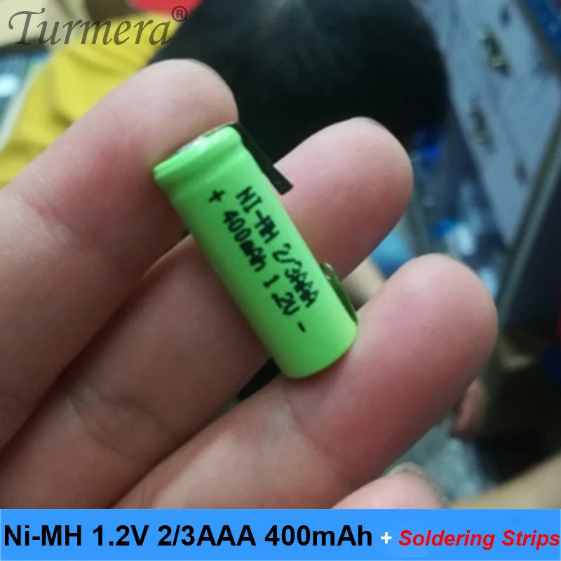 Nimh аккумулятор 2/3 aaa аккумулятор 1,2 в 400 мАч сварочные полоски беспроводная мышь перезаряжаемая батарея зубная щетка электрическая игрушка автомобильный аккумулятор