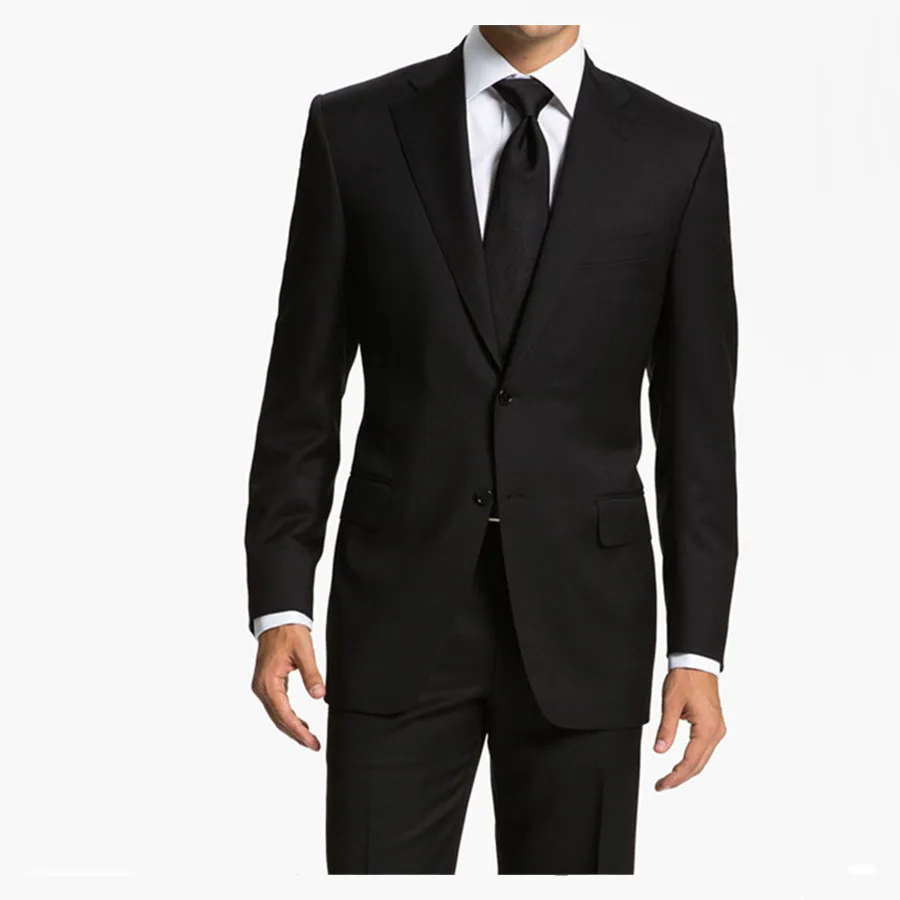 Buy Custom Made Black Men Suits For Men Suit, 2 Button