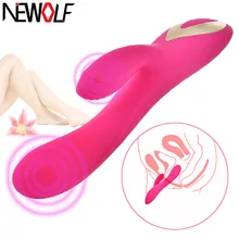 10 Speed USB Charging G Spot Vibrators Dual Vibrator Clitoral Stimulator Massage Dildo Adult Sex Toys for Women Sex Products Q27