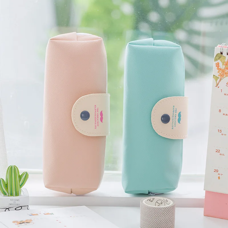 

Quality Simple Pencil Case Small Fresh Canvas Zipper Pencil Cases Kawaii Fashion School Supplie Stationery Bag