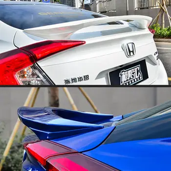 

For Honda Civic 2016 2017 2018 Rear Wing Spoiler, Trunk Boot Wings Spoilers paint ABS 3m Paste