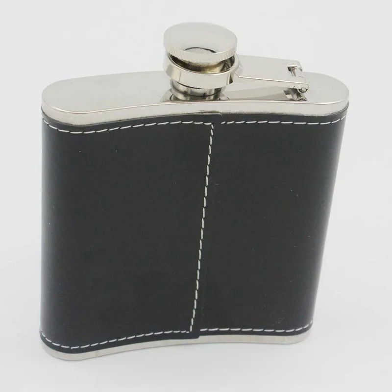 Portable 7oz Stainless Steel Hip Flask With Leather Funnel Drinking Cup as Gift Whiskey Honest Flask for Whiskey  Liquor Wine (4)