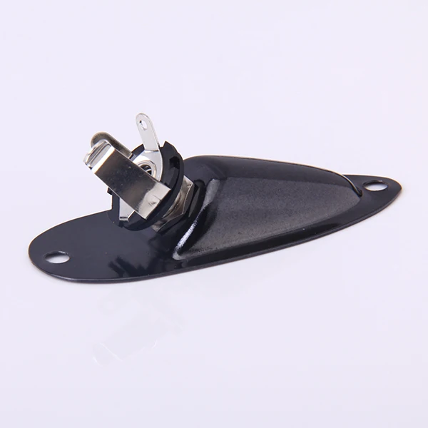 Black Stratocasters Boat Style Plate Input Output Jack For Electric Guitar Accessories