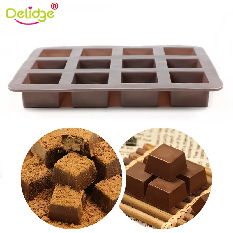 

Delidge 12 Even Square Silicon Form Ice Cream Mold Tray Confectionery Model Cake Shop Jelly Kitchen AccessoriesBaking Tools