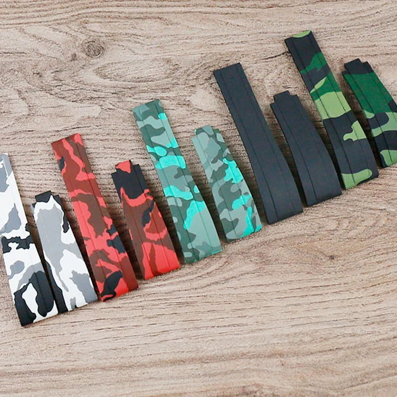 Men's Watch Accessories Camouflage Natural Silicone Strap for Role Strap Daytona Submariner GMT OYSTERFLEX Women's Bracelet