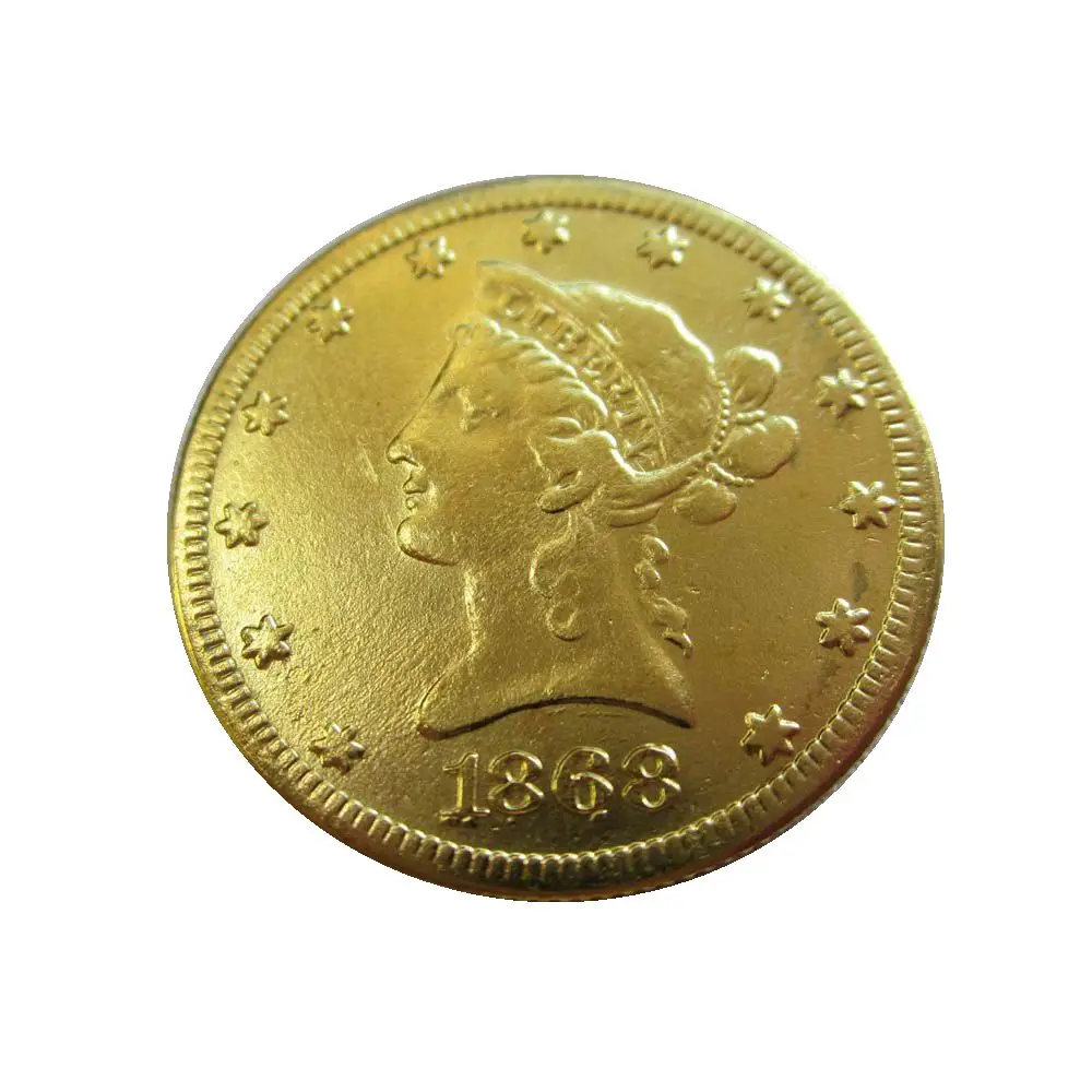 Дата 1868-S 1869-S 1870-CC 1871-CC 1872-CC 1873 1873-S 1874-S позолоченный$10 Liberty Head(девиз на обратном ходу) монеты с изображением орла