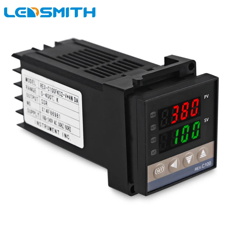 Цифровой терморегулятор LEDSMITH PID термостат с жестким реле 40A SSR и датчиком